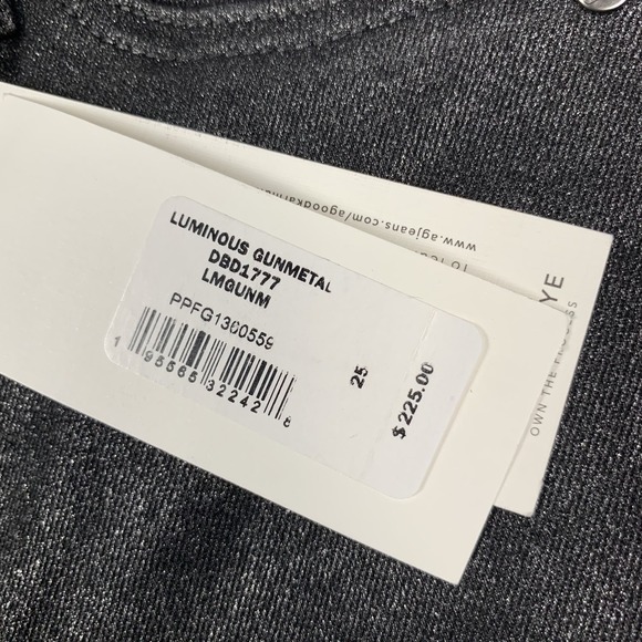 AG Adriano Goldschmied Jeans Farrah High Rise Skinny Ankle Metallic Size 25 NWT! - Picture 3 of 16